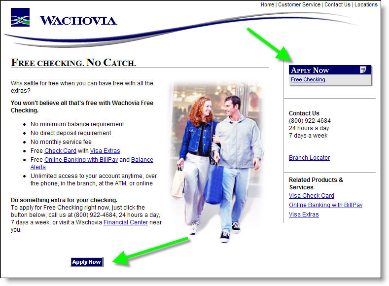 wachovia landing google freechecking 1