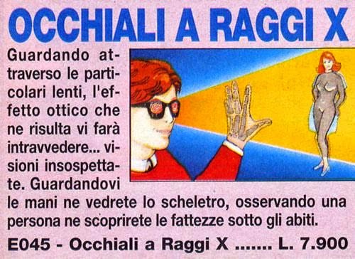 occhiali a raggi